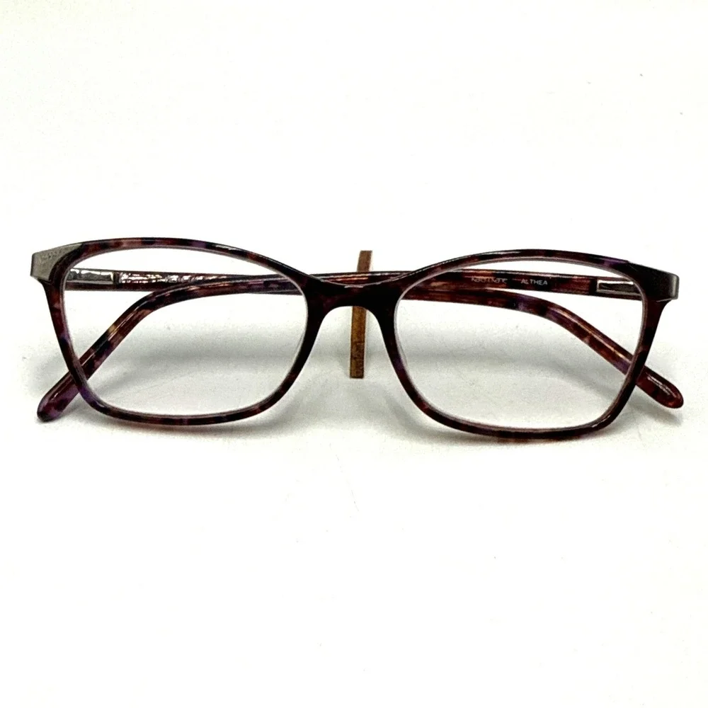 Karen Kane Althea Eyeglasses Purple Demi Tortoise Rectangular Frames 52-16-140